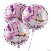 1st Birthday Cupcake Sprinkles 18" Mylar Balloon Set - 3 Pc.