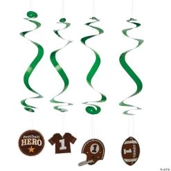 1st Birthday Touchdown Hanging Swirl Decorations - 12 Pc.