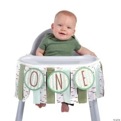 1st Birthday Woodland High Chair Decoration