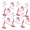 Solid Color Hanging Swirl Decorations - 12 Pc.