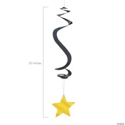 20" Gold Star Hanging Swirl Decorations - 12 Pc. -Party Decorations Sales Shop 20 gold star hanging swirl decorations 12 pc 70 5261 a01