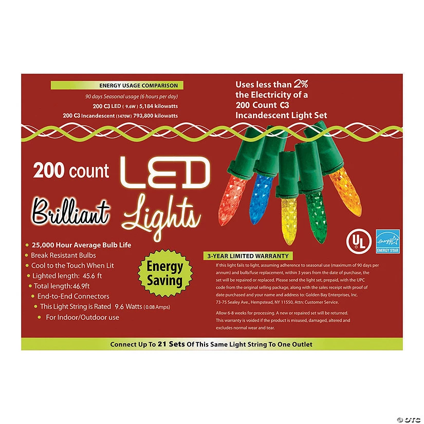 200L MU Holiday LED Lights - C3 Style 3 200L MU Holiday LED Lights - C3 Style