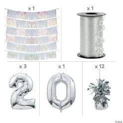 2022 Iridescent Fringe Backdrop Kit - 23 Pc. -Party Decorations Sales Shop 2022 iridescent fringe backdrop kit 23 pc 14100059 a01