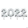 2022 Silver 34" Mylar Balloon Party Decorating Kit - 4 Pc. -Party Decorations Sales Shop 2022 silver 34 mylar balloon party decorating kit 4 pc 13980252