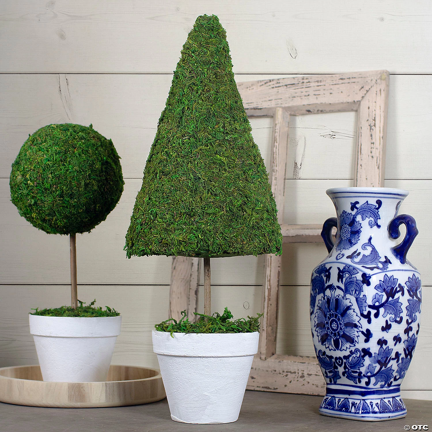 21" Reindeer Moss Potted Artificial Spring Floral Topiary Tree 4 21" Reindeer Moss Potted Artificial Spring Floral Topiary Tree - Image 2