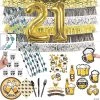 21st Birthday Bash Tableware Kit for 8 Guests