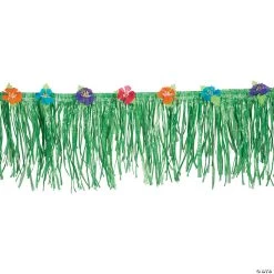 24 Ft. Green Hibiscus Flower Fringe Decoration