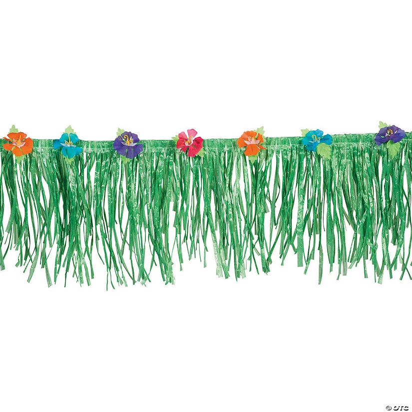 24 Ft. Green Hibiscus Flower Fringe Decoration 3 24 Ft. Green Hibiscus Flower Fringe Decoration
