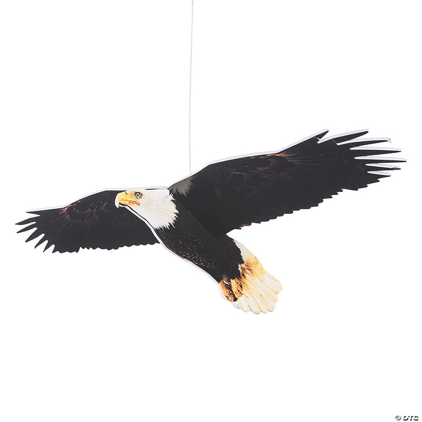 25" 3D Eagle Hanging Decorations - 6 Pc. 3 25" 3D Eagle Hanging Decorations - 6 Pc.