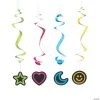 25" Neon Glow Party Hanging Swirl Decorations - 12 Pc. -Party Decorations Sales Shop 25 neon glow party hanging swirl decorations 12 pc 13812908