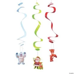 25" Rudolph the Red-Nosed Reindeer® Hanging Swirl Decorations - 12 Pc.