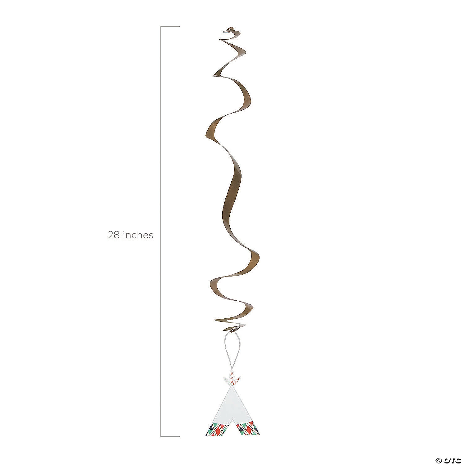 25" Tribal Baby Shower Hanging Swirl Decorations - 12 Pc. 4 25" Tribal Baby Shower Hanging Swirl Decorations - 12 Pc. - Image 2