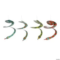 25" Tropical Snake Hanging Swirl Decorations - 12 Pc.