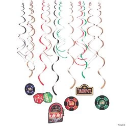 26" Casino Night Hanging Swirls – 12 Pc.