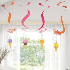 26" I Scream For Ice Cream Hanging Swirl Decorations - 12 Pc. 7 26" I Scream For Ice Cream Hanging Swirl Decorations - 12 Pc. -Party Decorations Sales Shop 26 i scream for ice cream hanging swirl decorations 12 pc 70 7041 a02