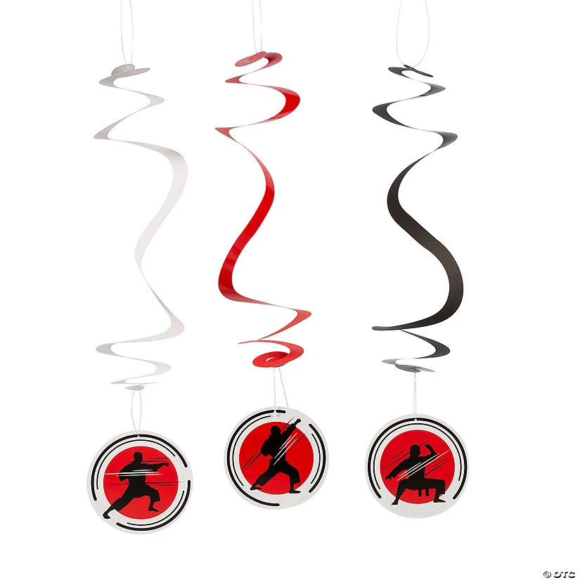 28" Karate Hanging Swirls - 12 Pc. 3 28" Karate Hanging Swirls - 12 Pc.