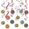 28" Superhero Hanging Swirls - 12 Pc. -Party Decorations Sales Shop 28 superhero hanging swirls 12 pc 13721634