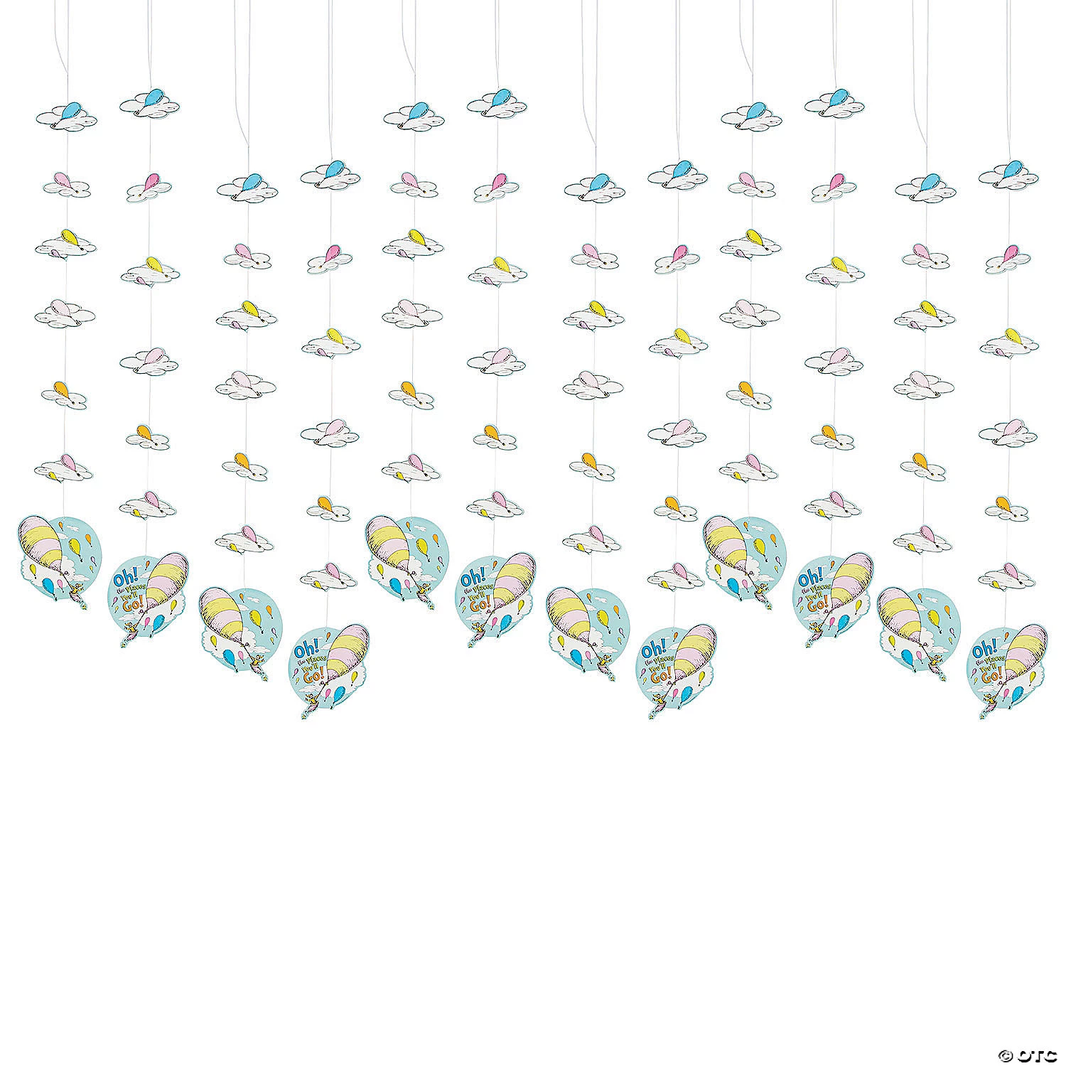 3 Ft. Dr. Seuss™ Oh, the Places You’ll Go! Cutouts Hanging Decorations - 12 Pc. 3 3 Ft. Dr. Seuss™ Oh, the Places You’ll Go! Cutouts Hanging Decorations - 12 Pc.