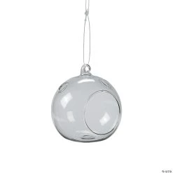 3" Small Round Hanging Globes - 12 Pc.