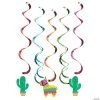 30"-39" Fiesta Fun Hanging Swirls - 5 Pc. -Party Decorations Sales Shop 30 39 fiesta fun hanging swirls 5 pc 13910019