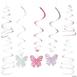 30" Butterfly Hanging Swirls - 12 Pc.