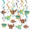 30" Dino Dig Hanging Swirl Decorations - 12 Pc. -Party Decorations Sales Shop 30 dino dig hanging swirl decorations 12 pc 13722259