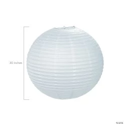 30" Jumbo White Hanging Party Lantern - 1 Pc. -Party Decorations Sales Shop 30 jumbo white hanging party lantern 1 pc 3 4780 a01