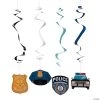 30" Police Party Hanging Paper Swirl Decorations - 12 Pc. -Party Decorations Sales Shop 30 police party hanging paper swirl decorations 12 pc 13715842