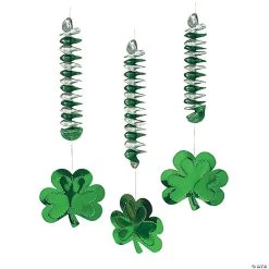 30" St. Patrick's Day Shamrock Hanging Swirls - 12 Pc.