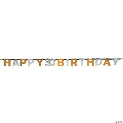 30th Sparkling Celebration Cardboard Jointed Banner