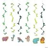 32" Zoo Adventure Hanging Swirl Decorations - 12 Pc. -Party Decorations Sales Shop 32 zoo adventure hanging swirl decorations 12 pc 13798160