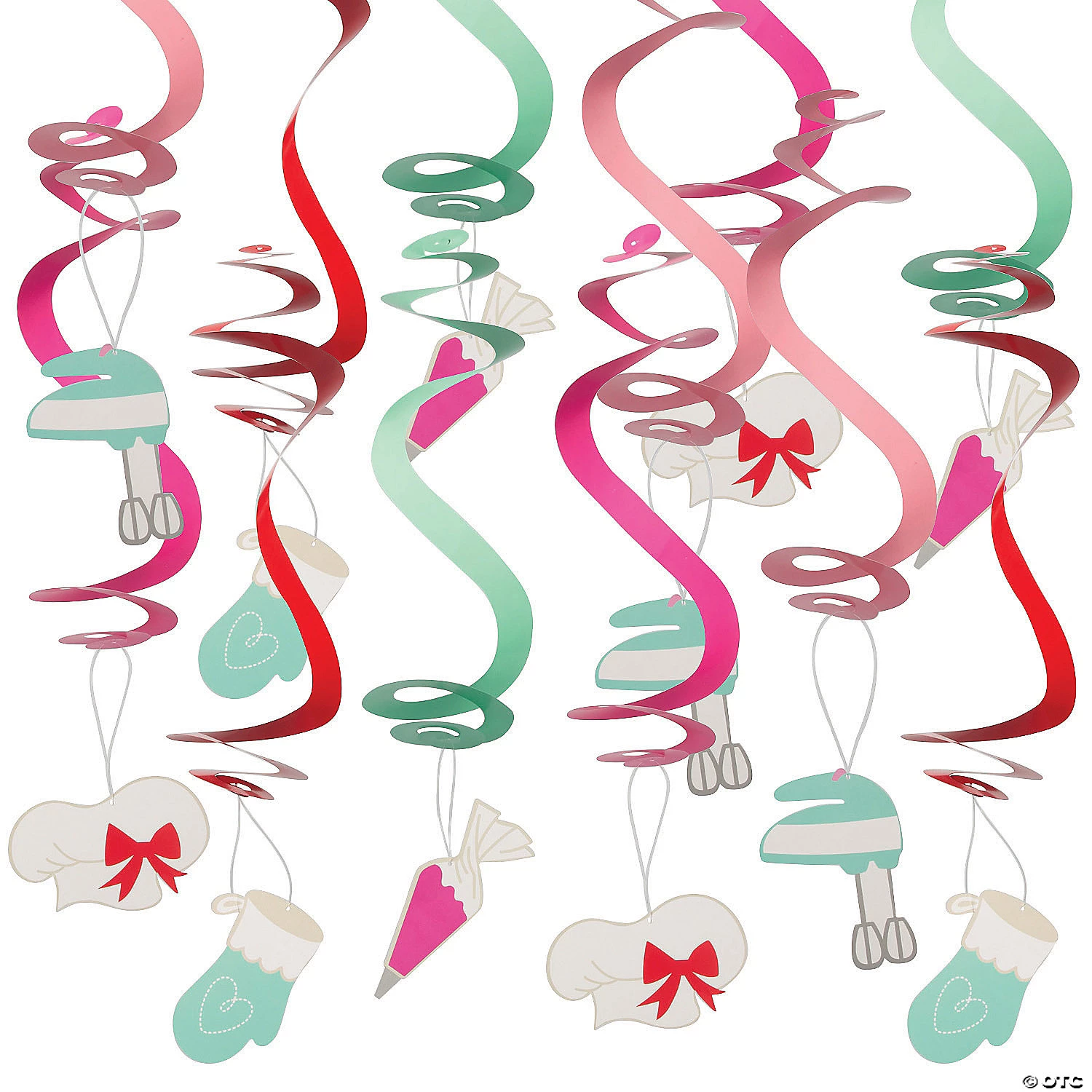 33" Baking Party Hanging Swirls - 12 Pc. 3 33" Baking Party Hanging Swirls - 12 Pc.