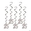 36" 25th Anniversary Cutout Hanging Swirl Decorations - 5 Pc. -Party Decorations Sales Shop 36 25th anniversary cutout hanging swirl decorations 5 pc 13932233