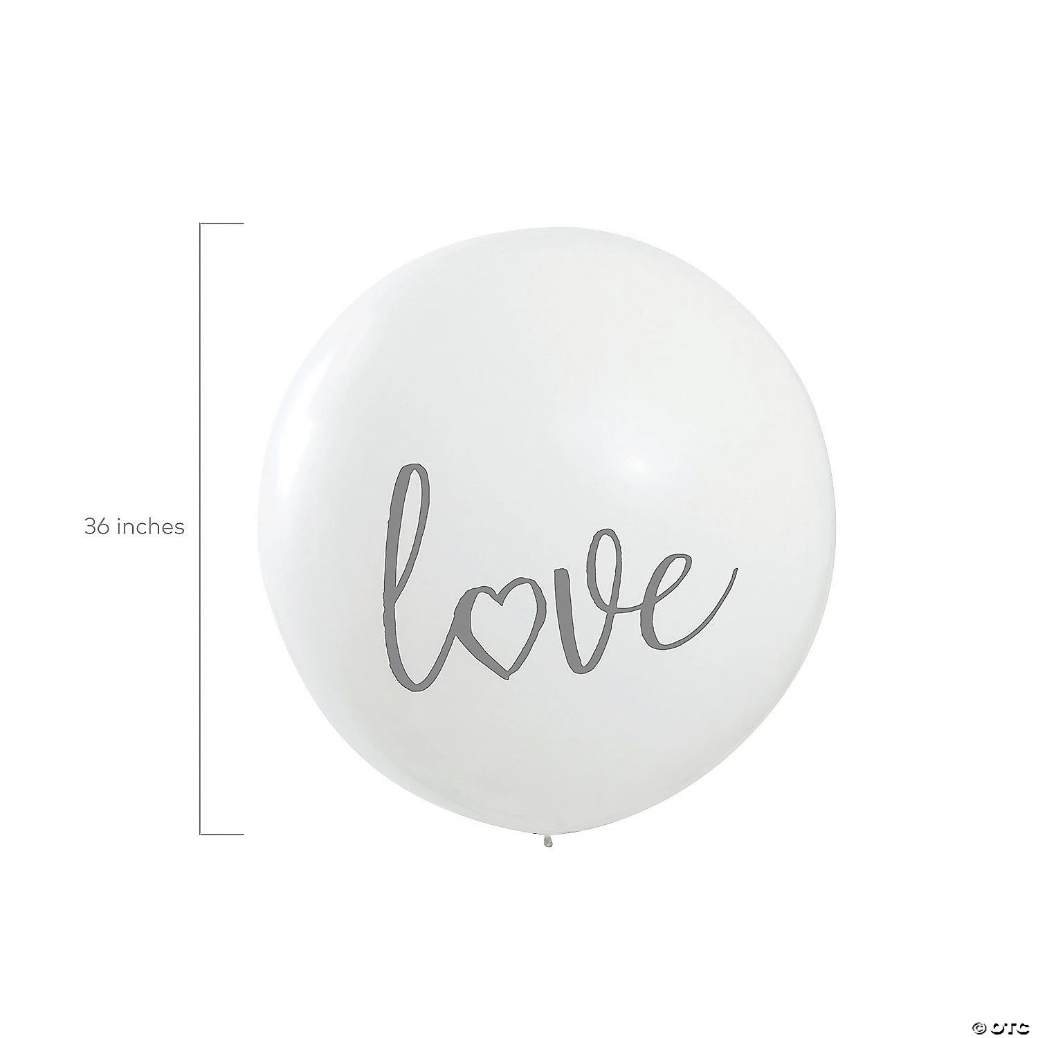 36" Ginger Ray Jumbo Love Latex Balloon - 1 Pc. 4 36" Ginger Ray Jumbo Love Latex Balloon - 1 Pc. - Image 2