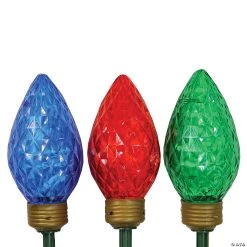 3ct LED Lighted Multi-Color C9 Christmas Pathway Marker Lawn Stakes - 3 ft