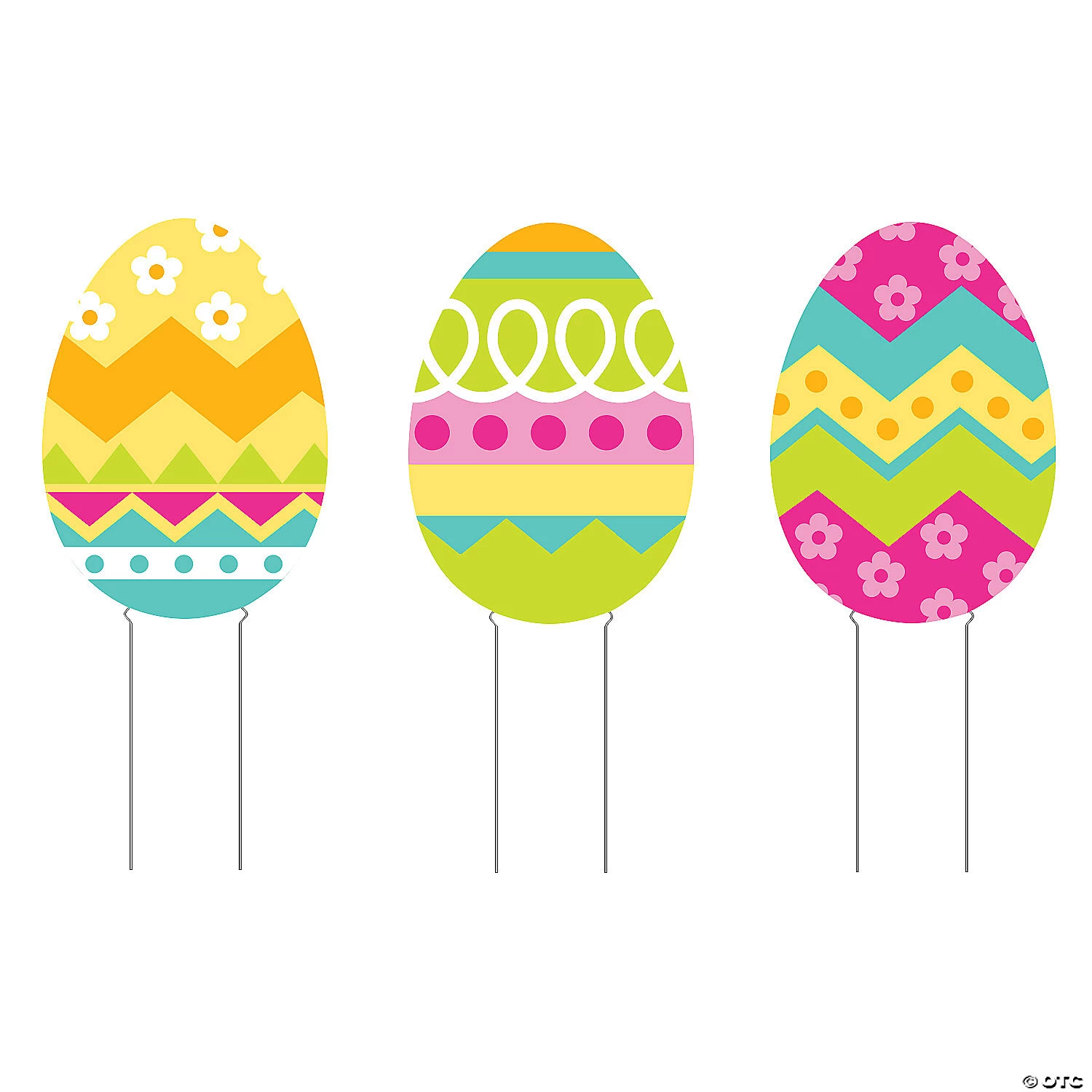 3D Egg-Shaped Yard Stakes - 3 Pc. 5 3D Egg-Shaped Yard Stakes - 3 Pc. - Image 3