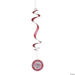 40th Anniversary Hanging Swirl Decorations - 12 Pc.