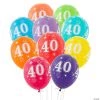40th Birthday Sparkle 11" Latex Balloon Assortment - 6 Pc. -Party Decorations Sales Shop 40th birthday sparkle 11 latex balloon assortment 6 pc 13838671