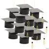 5 1/2" Black Graduation Cap Hanging Paper Lanterns - 12 Pc. -Party Decorations Sales Shop 5 1 2 black graduation cap hanging paper lanterns 12 pc 38 899