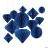Hanging Paper Honeycomb Decoration Assortment - 12 Pc. 1 Hanging Paper Honeycomb Decoration Assortment - 12 Pc. -Party Decorations Sales Shop 5 75 12 cobalt blue hanging paper honeycomb decoration assortment 12 pc 13944213