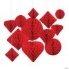 Hanging Paper Honeycomb Decoration Assortment - 12 Pc. -Party Decorations Sales Shop 5 75 12 red hanging paper honeycomb decoration assortment 12 pc 13935867