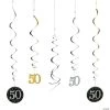50th Birthday Sparkling Celebration Hanging Swirl Decorations - 12 Pc. 1 50th Birthday Sparkling Celebration Hanging Swirl Decorations - 12 Pc. -Party Decorations Sales Shop 50th birthday sparkling celebration hanging swirl decorations 12 pc 13773870