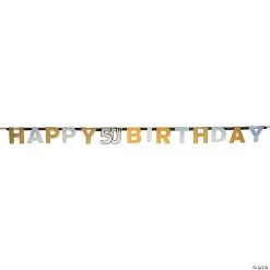 50th Sparkling Celebration Cardboard Jointed Banner