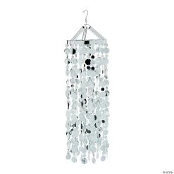 52" Silver Reflective Hanging Chandelier