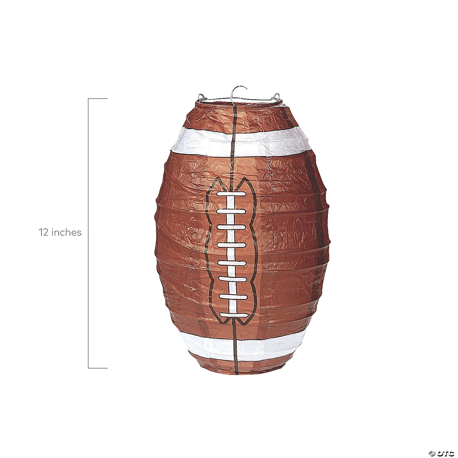 6 1/2" Football Hanging Paper Lanterns - 3 Pc. 4 6 1/2" Football Hanging Paper Lanterns - 3 Pc. - Image 2