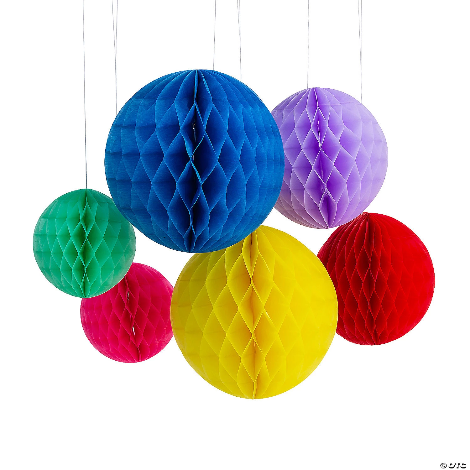Hanging Honeycomb Decorations - 6 Pc. 3 Hanging Honeycomb Decorations - 6 Pc.