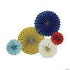 6" - 14" Marrakesh Hanging Paper Fans - 5 Pc.