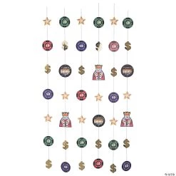 6 Ft. Casino Night Ceiling Decorations - 6 Pc.
