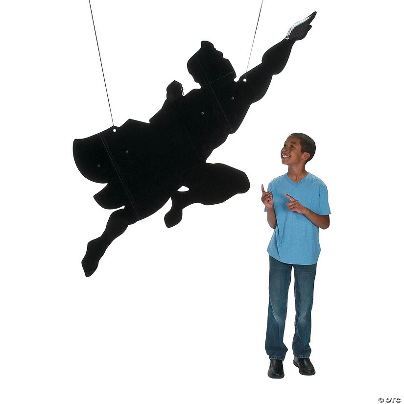 6 Ft. Large Superhero Silhouette Hanging Decoration 3 6 Ft. Large Superhero Silhouette Hanging Decoration