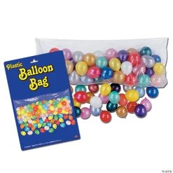 6 ft. Plastic Balloon Drop Bag with 100 Balloons - 100 Pc.